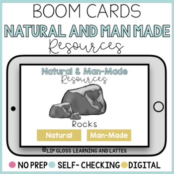 Preview of Boom Cards Natural and Man Made Resources