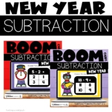 Boom Cards™ New Years Subtraction Facts Bundle