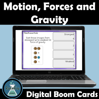 Preview of Motion, Forces, and Gravity NGSS Physical Science Review Boom Cards™