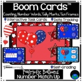 Boom Cards™ Number Match Up Patriotic Balloons