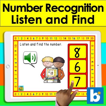 Preview of Boom Cards Number Recognition to 20 Self-Chcking Digital Cards Digital Center