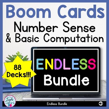 Preview of Boom Cards™ Number Sense and Basic Computation Endless Bundle for Math Centers