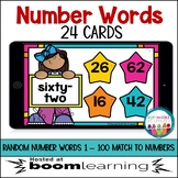 Boom Cards | Number Words 1-100 Random
