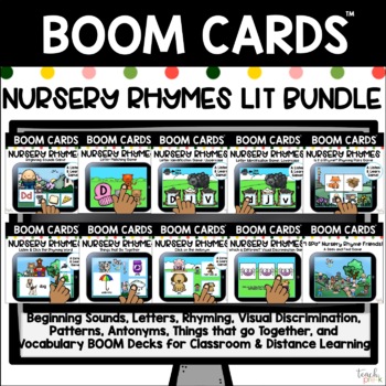 Preview of Boom Cards: Nursery Rhymes Literacy Bundle