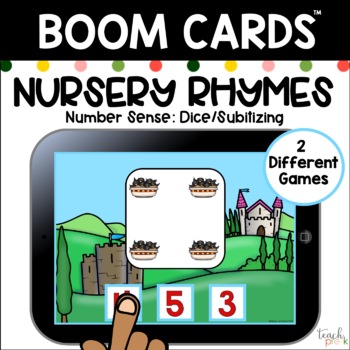 Preview of Boom Cards Nursery Rhymes Number Sense: Dice/Distance Learning