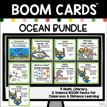 Preview of Boom Cards: Ocean Bundle *Perfect for Distance Learning*