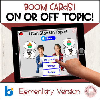 Preview of Boom Social Skills Topic Maintenance On Off Topic Elementary