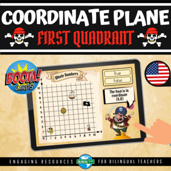 Preview of Boom Cards™ PLOTTING POINTS ON THE COORDINATE PLANE Battleship Style