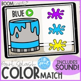 Boom Cards™ ● Paint Splash Color Match ● Matching Colors ●