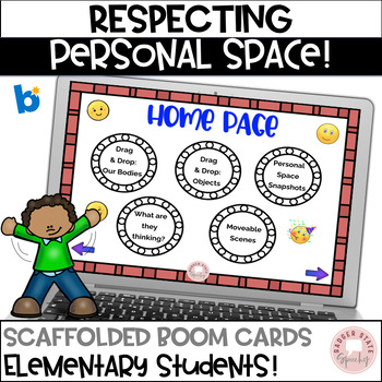 Preview of Boom Cards Personal Space Activity Boundaries Elementary