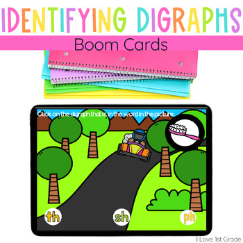 Preview of Boom Cards Phonics Identifying Digraphs Digital Phonics Activities