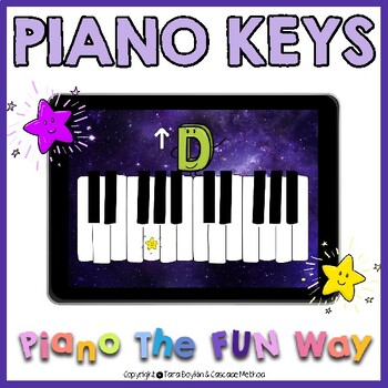 Preview of Boom Cards: Piano Keys (Pop Method)