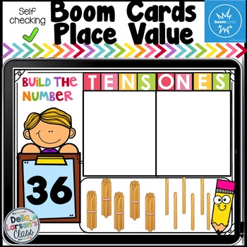 Preview of Place Value - Build a Two Digit Number Boom Cards