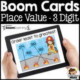 Boom Cards™ Place Value Ordering 3 Digit Numbers