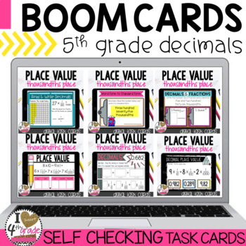 Preview of Boom Cards Place Value with Decimals Bundle 
