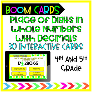 Preview of Boom Cards Place of Value of Digits