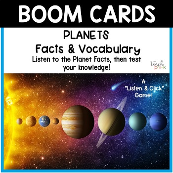 Preview of Boom Cards:   Planets Facts & Quiz  Distance Learning