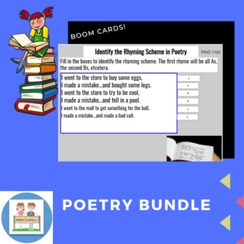 Preview of Boom Cards- Poetry Bundle