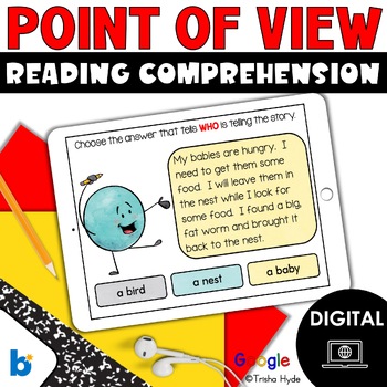 Preview of Point of View | Reading Comprehension | Boom Cards | Google Slides