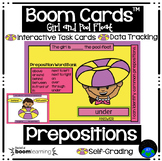 Boom Cards Prepositions Girl and Pool Float