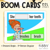 Boom Cards™ Present Simple - 3rd Person Singular