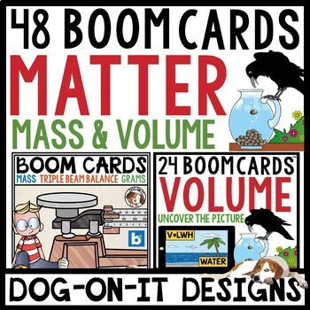 Preview of Triple Beam Balance Measuring Mass & Volume Properties of Matter Boom Cards
