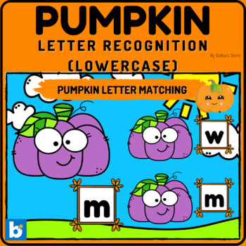 Pumpkin Letter Recognition Boom Cards - Lowercase Letters by Sofea's Store
