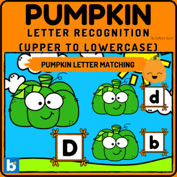 Pumpkin Letter Recognition Boom Cards - Upper to Lowercase Letters