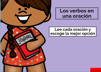 Preview of Boom Cards: ¿Qué hace? - Practice with -AR Verbs