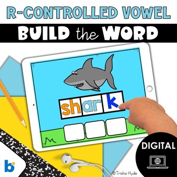 Preview of R Controlled Vowel AR | Build a Word | Phonics | Boom Cards