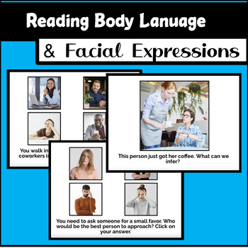 Preview of Boom Cards: Reading Body Language & Facial Expressions
