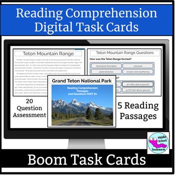 Preview of Boom Cards:  Reading Comprehension with Informational Texts Part #1