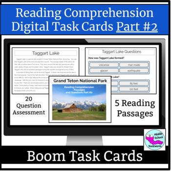 Preview of Boom Cards:  Reading Comprehension with Informational Texts Part #2