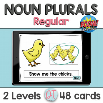 Preview of Boom Cards | Regular Noun Plurals | Grades K, 1st and 2nd