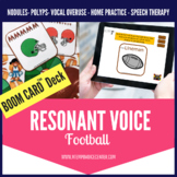 Boom Cards™ Resonant Voice Therapy Football for Speech The