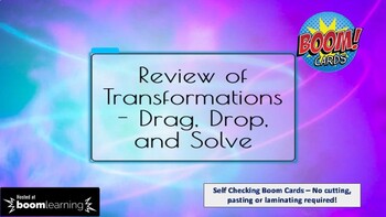 Preview of Boom Cards: Review of Transformations