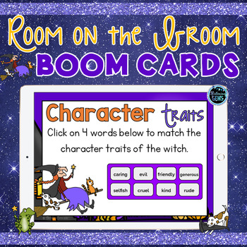 Preview of Boom Cards Room on the Broom Character Traits and Physical Traits