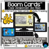Boom Cards™ Rounding Van Gogh Starry Night Color Progressi