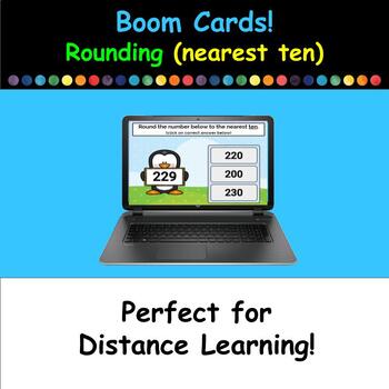 Preview of Boom Cards - Rounding (nearest ten) - 30 Card Set