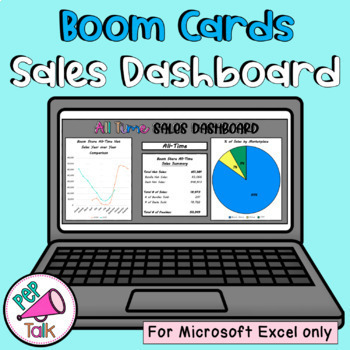 Preview of Boom Cards Sales Dashboard (for Excel)