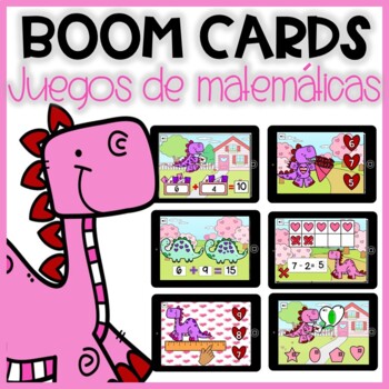Preview of Boom Cards San Valentín matemáticas | Spanish Valentine's Day | Digital Math