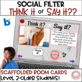 Boom Think it or Say it Social Filter Activity Middle School