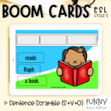 Boom Cards™ Sentence Scramble - Subject + Verb + Object