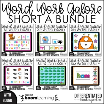 Preview of Boom Cards - Short A Word Family Distance Learning Bundle