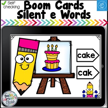 Preview of Boom Cards Teaching Silent e Phonics