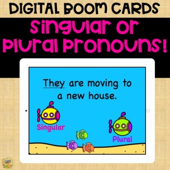 Preview of Boom Cards – Singular or Plural Pronouns Distance Learning