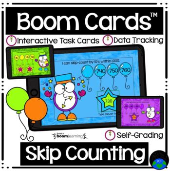 Preview of Boom Cards™ Skip Counting New Year