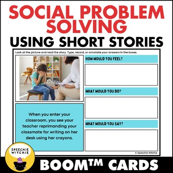 Preview of Boom™ Cards Social Problem Solving Using Short Stories