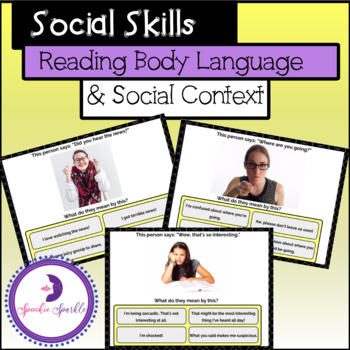 Preview of Boom Cards - Social Skills: Body Language & Social Context (Distance Learning)