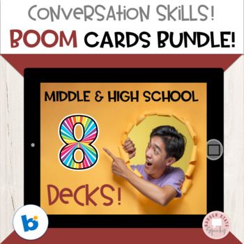 Preview of Boom Cards Social Skills Bundle Autism Middle High School